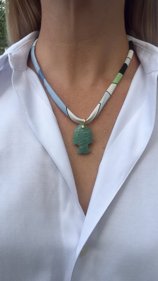 Amazonite Fish Pendant
