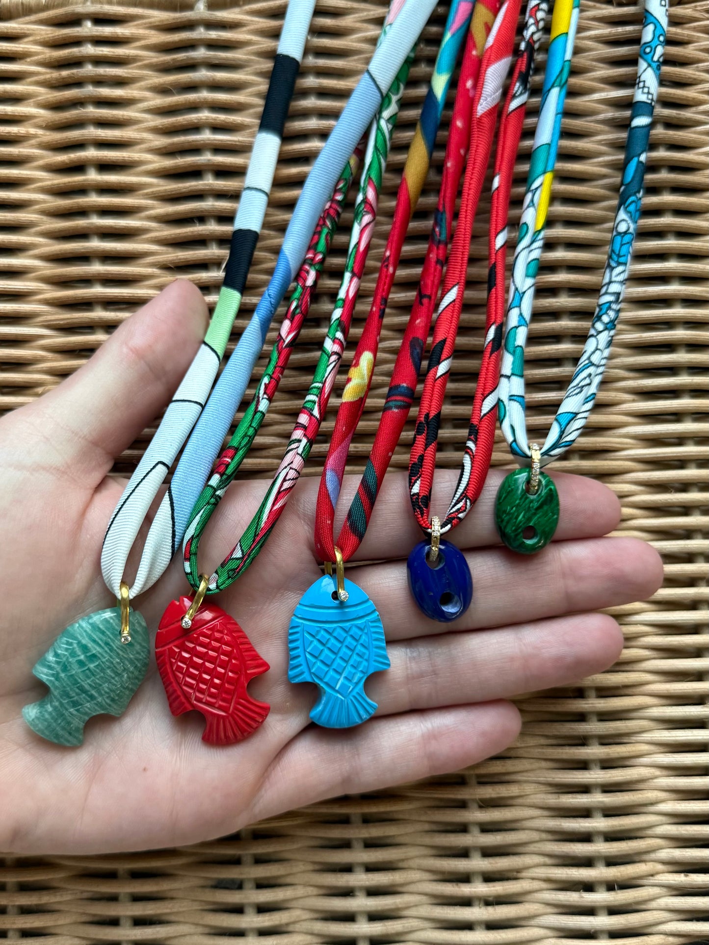 Red Coral Fish Pendant