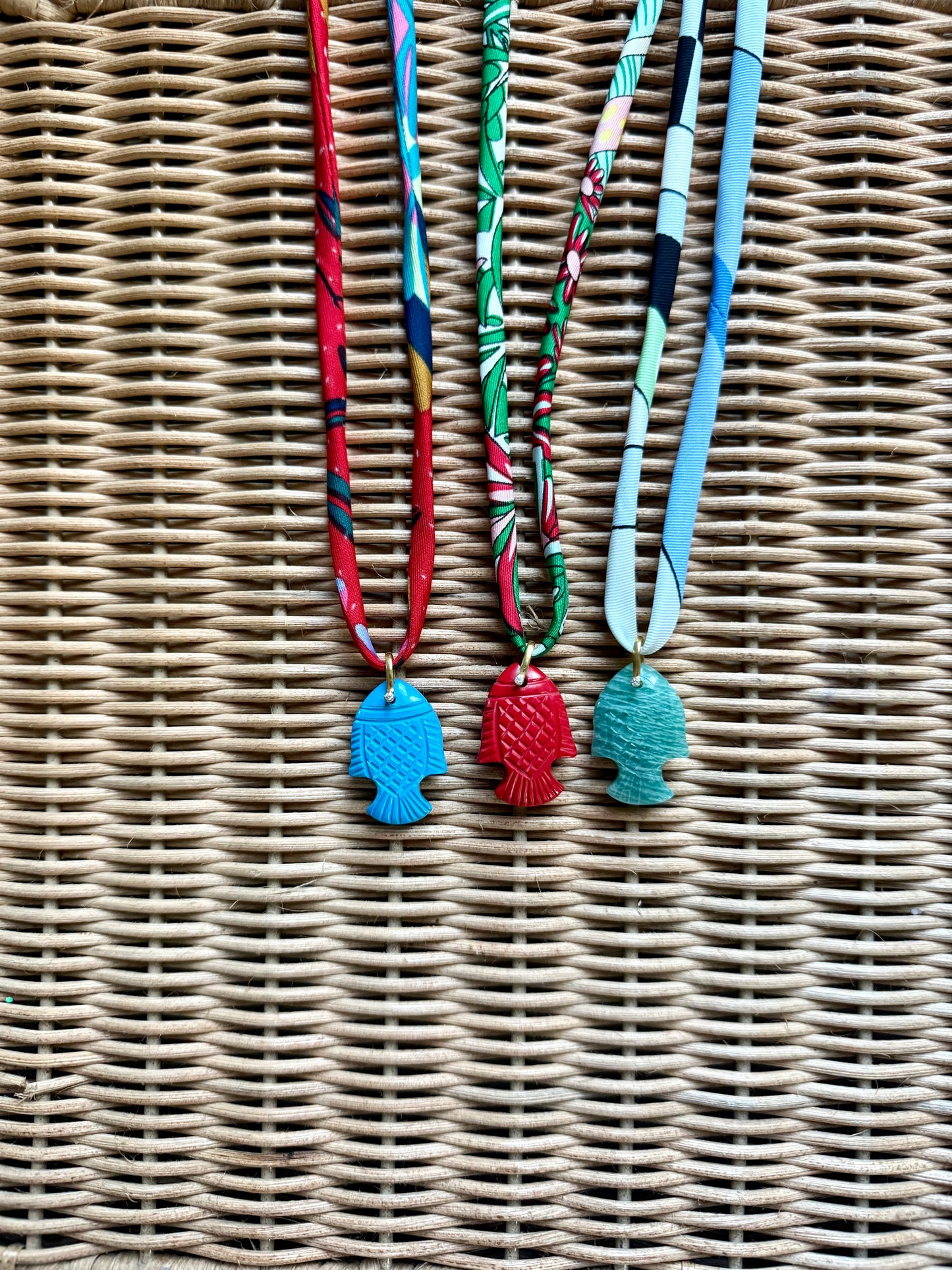 Red Coral Fish Pendant