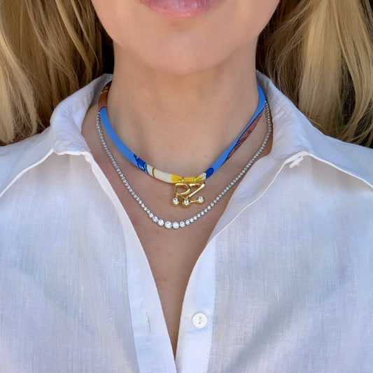 The Travelers Graduated Bezel Tennis Necklace