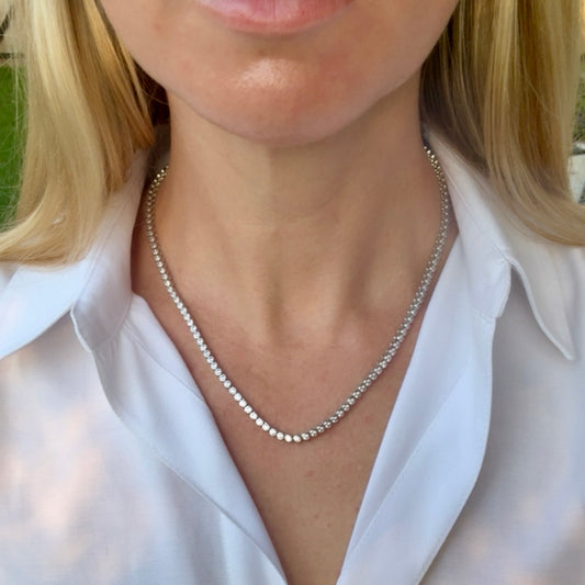The Travelers Bezel Tennis Necklace