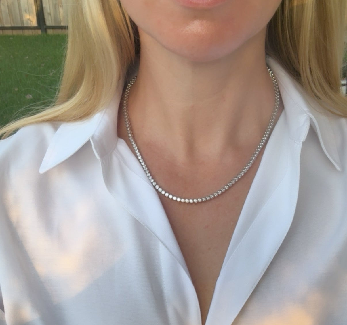 The Travelers Bezel Tennis Necklace