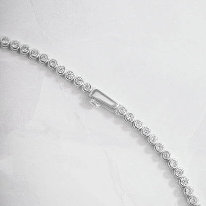 The Travelers Bezel Tennis Necklace
