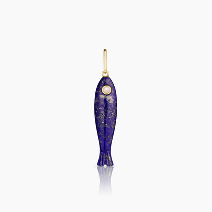 Lapis Fish Charm