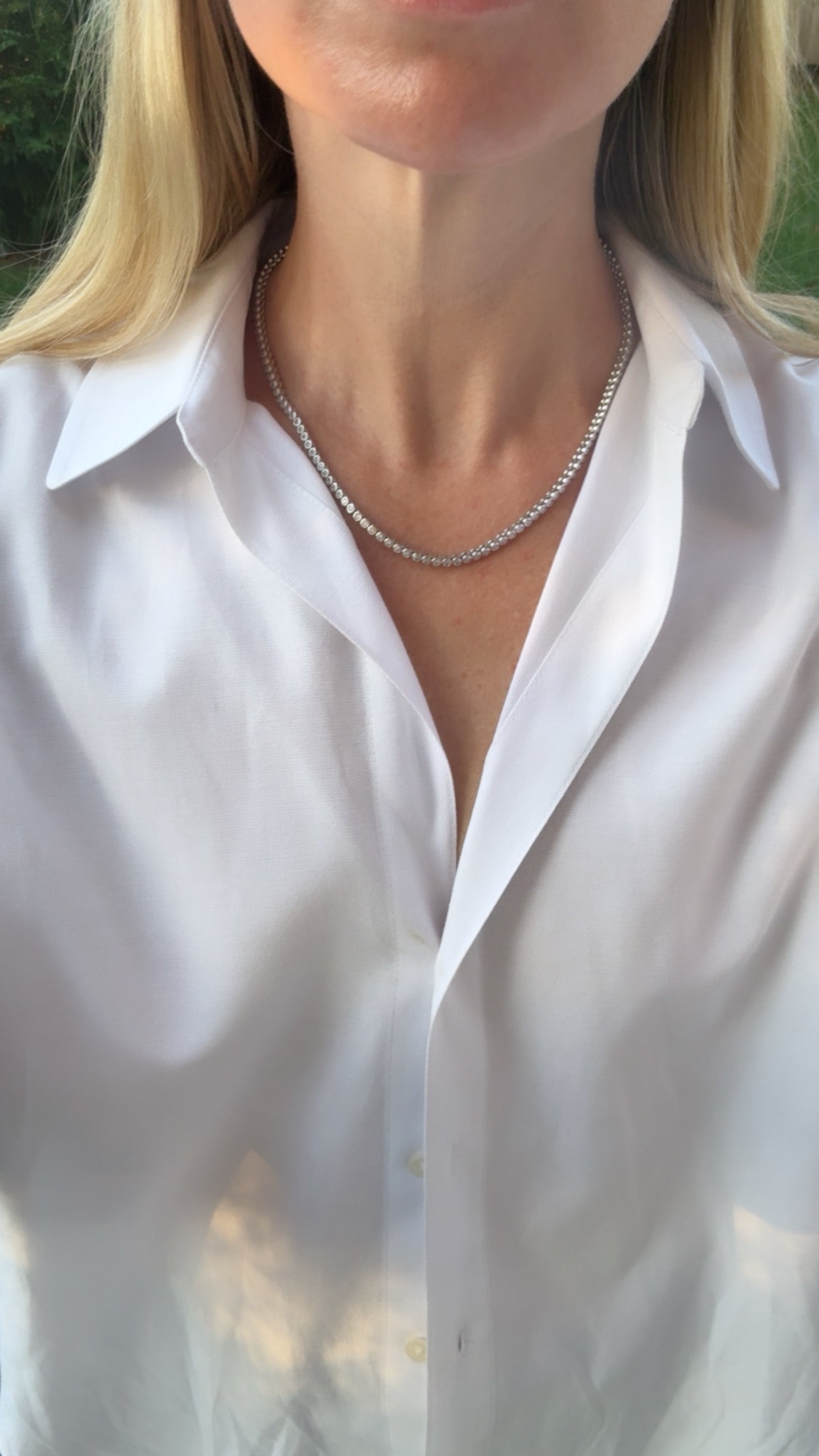 The Travelers Bezel Tennis Necklace