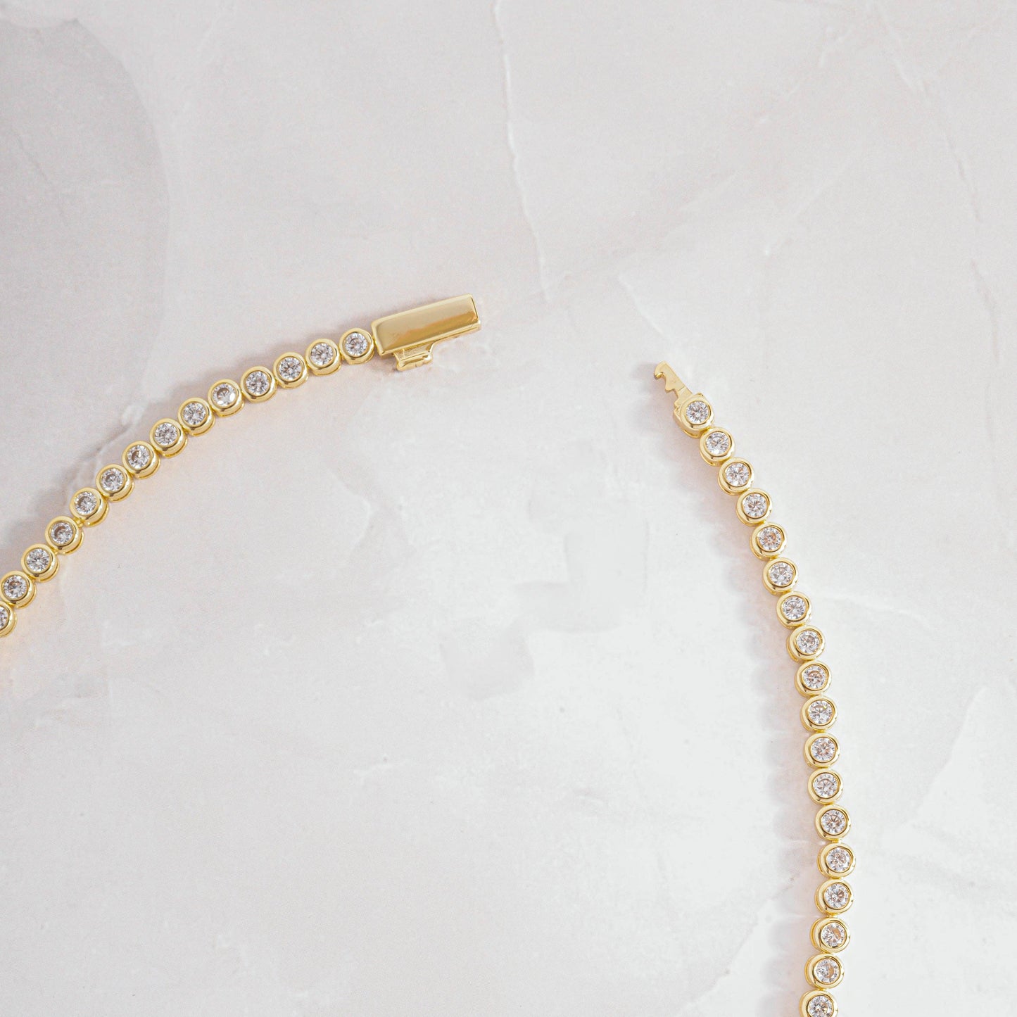 The Travelers Bezel Tennis Necklace