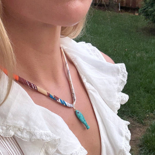 Howlite Fish Charm