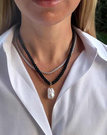 The Travelers Bezel Tennis Necklace
