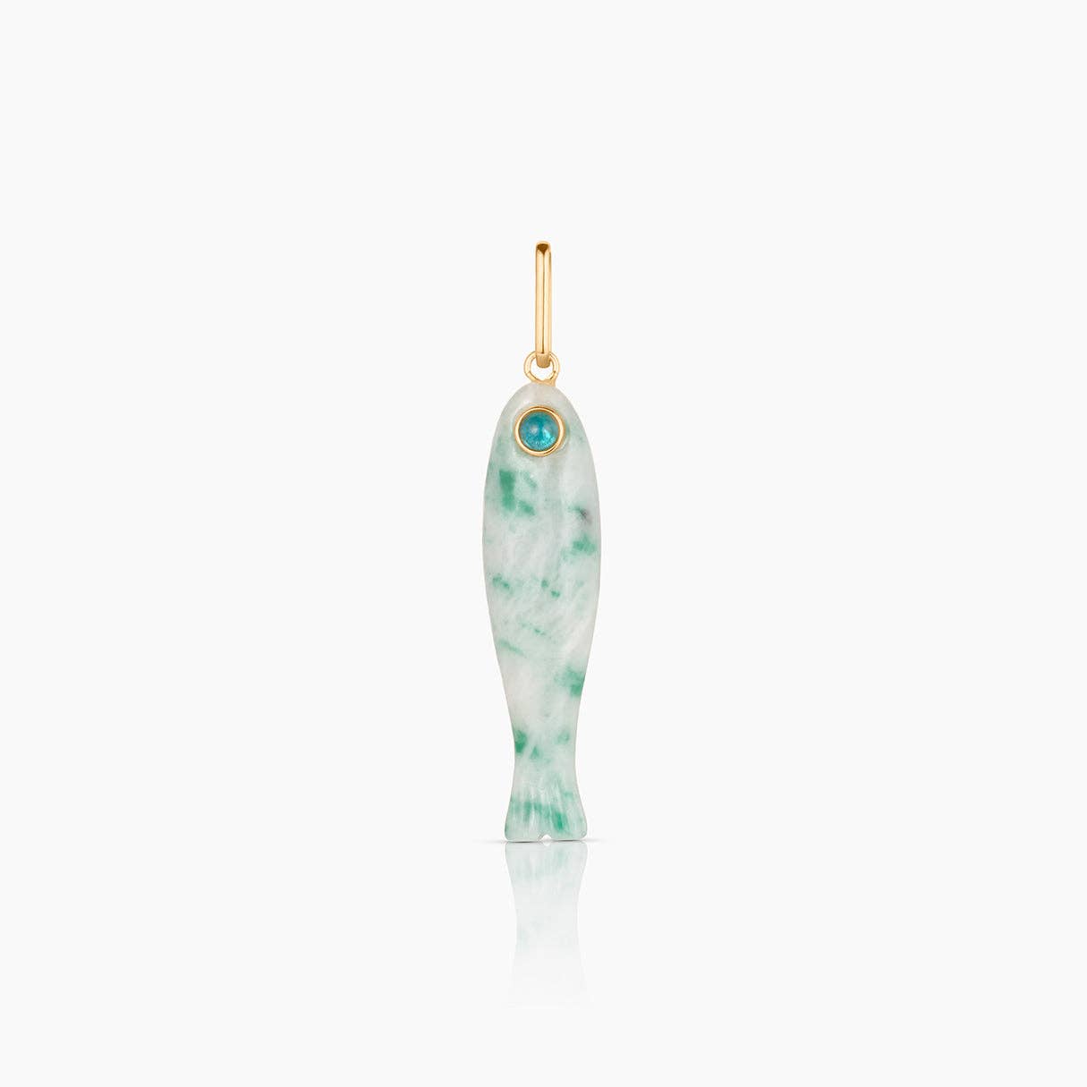 Green Dot Fish Charm